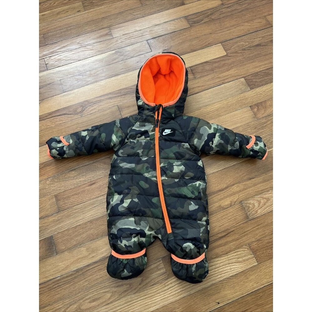 Nike Camo and Orange Kids Jacket